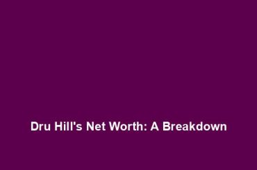 Dru Hill's Net Worth: A Breakdown