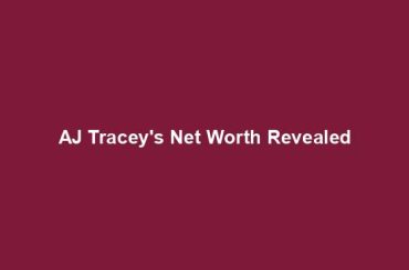 AJ Tracey's Net Worth Revealed