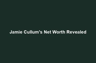 Jamie Cullum's Net Worth Revealed