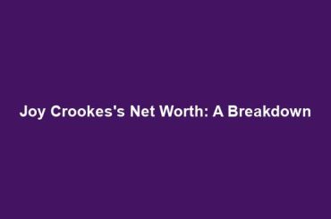 Joy Crookes's Net Worth: A Breakdown